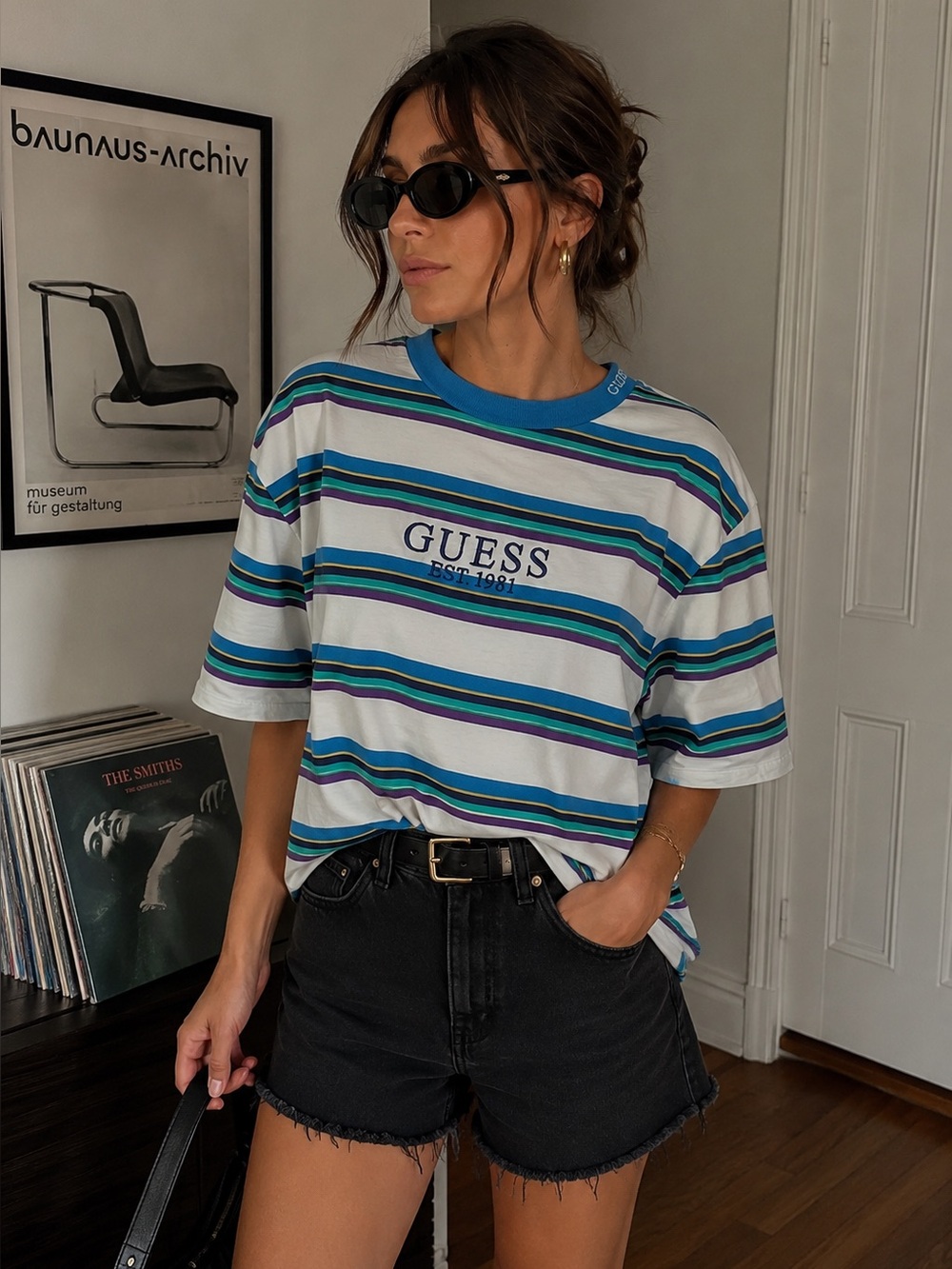 Vintage‎ Guess Striped Tee Shirt